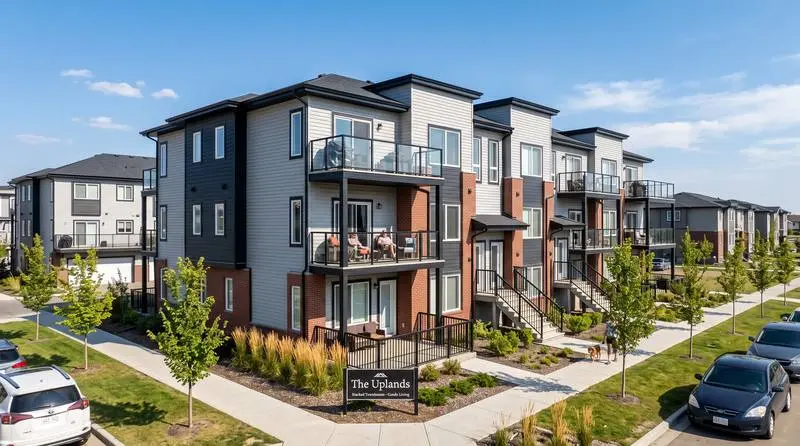 Stacked townhouse condos with private entrances in Edmonton
